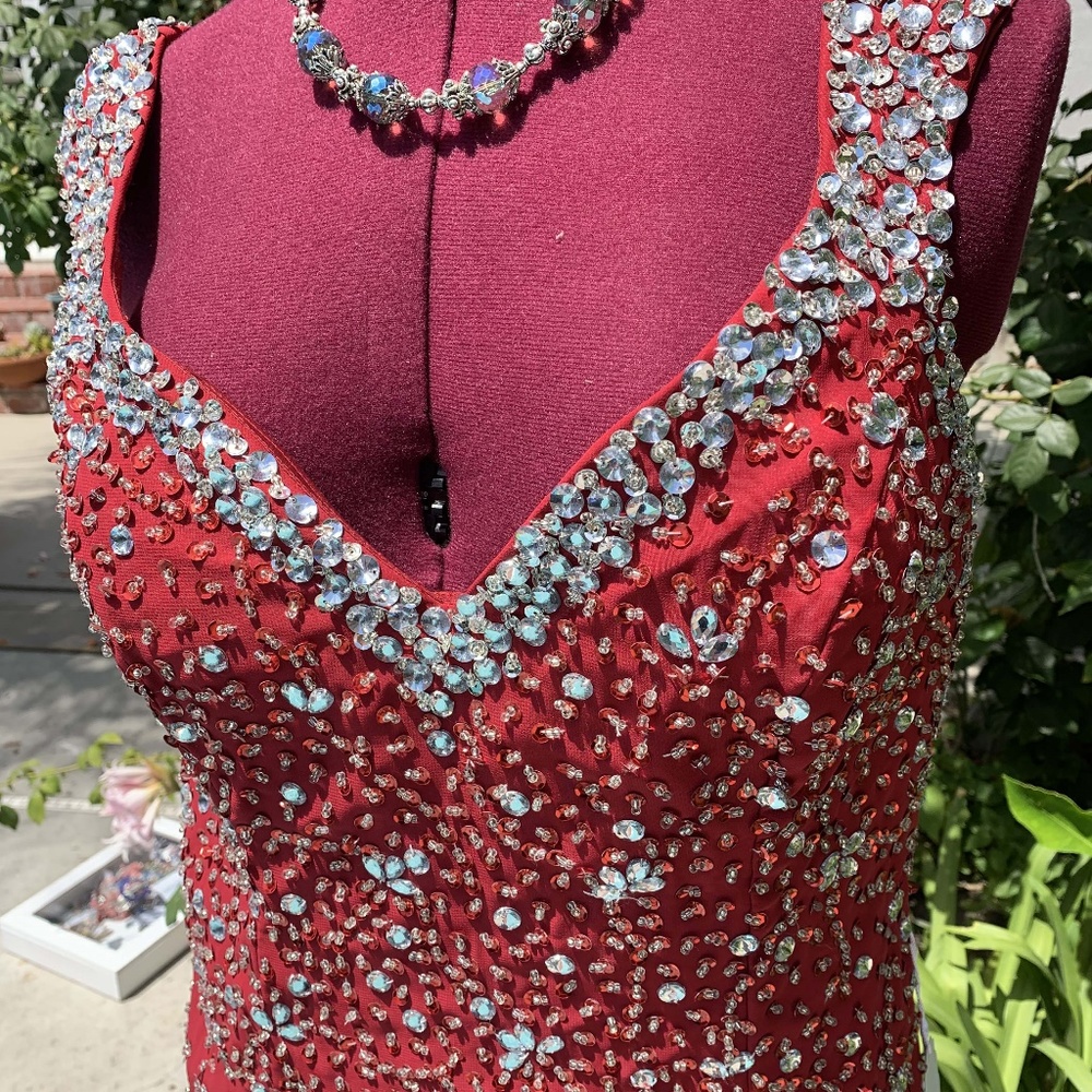 Sequined Red Hot Gown